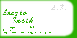 laszlo kreth business card